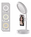 Suporte Para Celular Com Ringlight e Base De Apoio