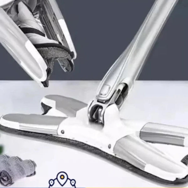 Mop em X Esfregão de Microfibra para Limpeza Ajustável 360°