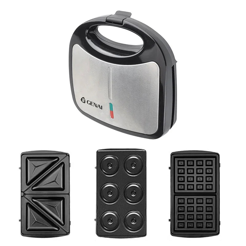 Sanduicheira 3 Em 1 Waffles Multifuncional Lanches Donuts 110v