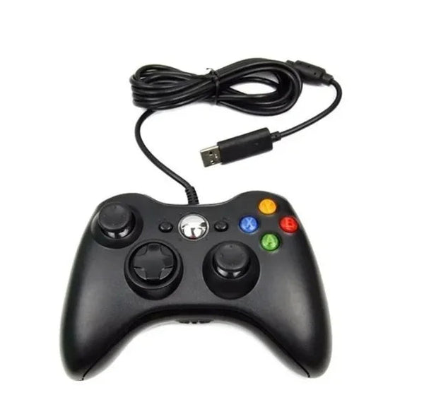 Controle De Xbox 360 C/ Fio C/ Fat E Pc Joystick