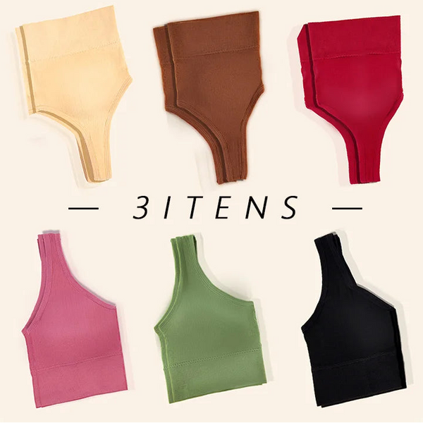 3 Peças, Sutiã esportivo feminino,roupa de academia femininas，Roupas íntimas femininas, sem costura, respiráveis，sutiã