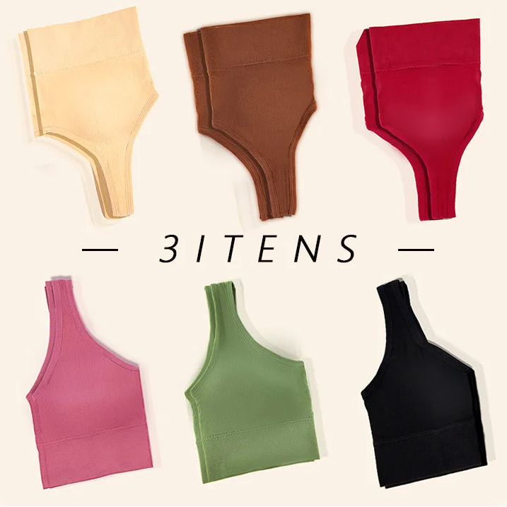 3 Peças, Sutiã esportivo feminino,roupa de academia femininas，Roupas íntimas femininas, sem costura, respiráveis，sutiã