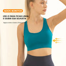 2 Peças, Sutiã esportivo sem costura, Push up respirável à prova de choque feminino cropped top, Sutiã esportivo, Roupa íntima