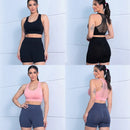 Shorts de yoga，Shorts de ginástica femininos，Cintura alta, Levantamento do quadril, Alta elasticidade, Respirável